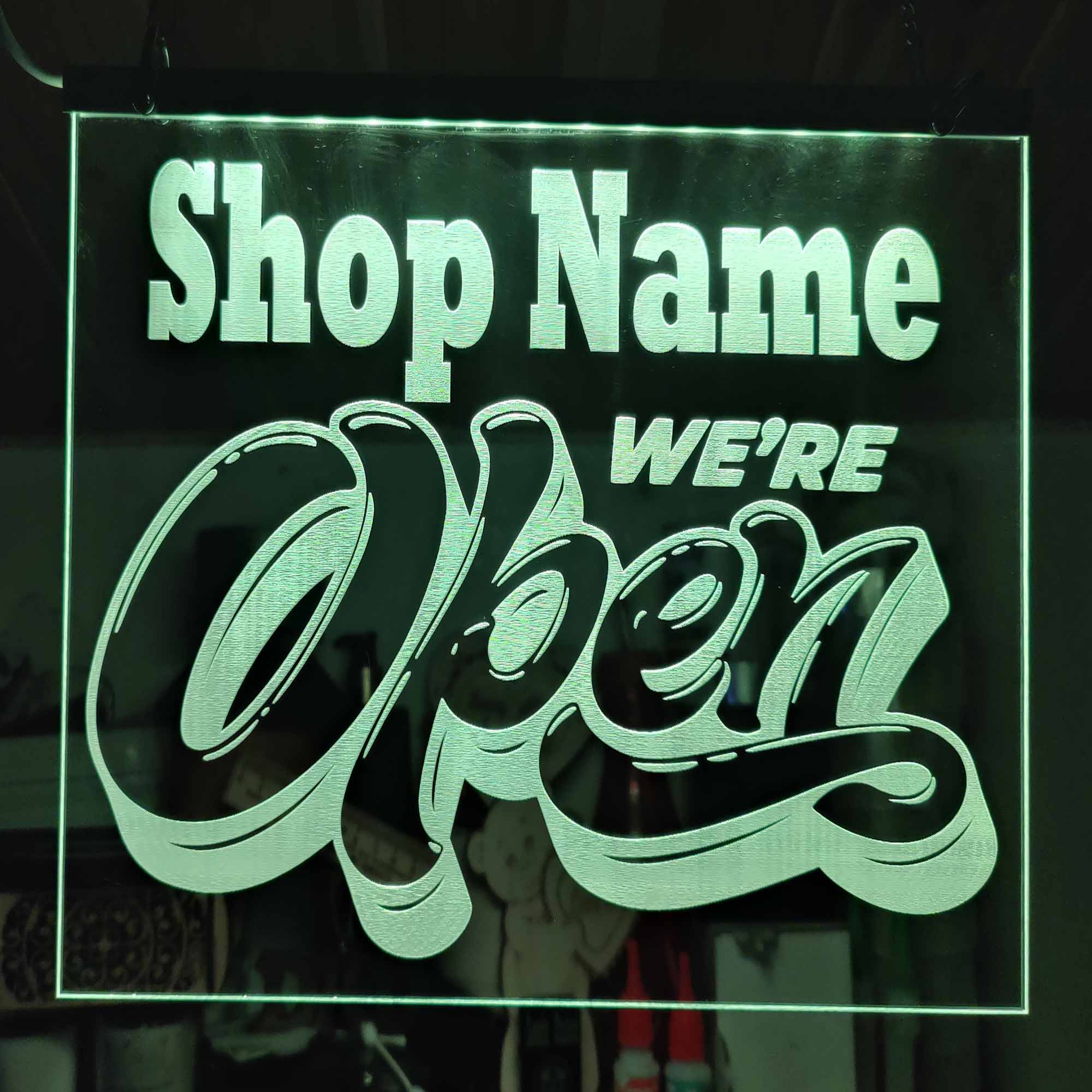 Shop sign light up led we're open